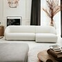 Blanca 3-Sitzer Sofa Récamiere Rechts Bouclé Off White 0