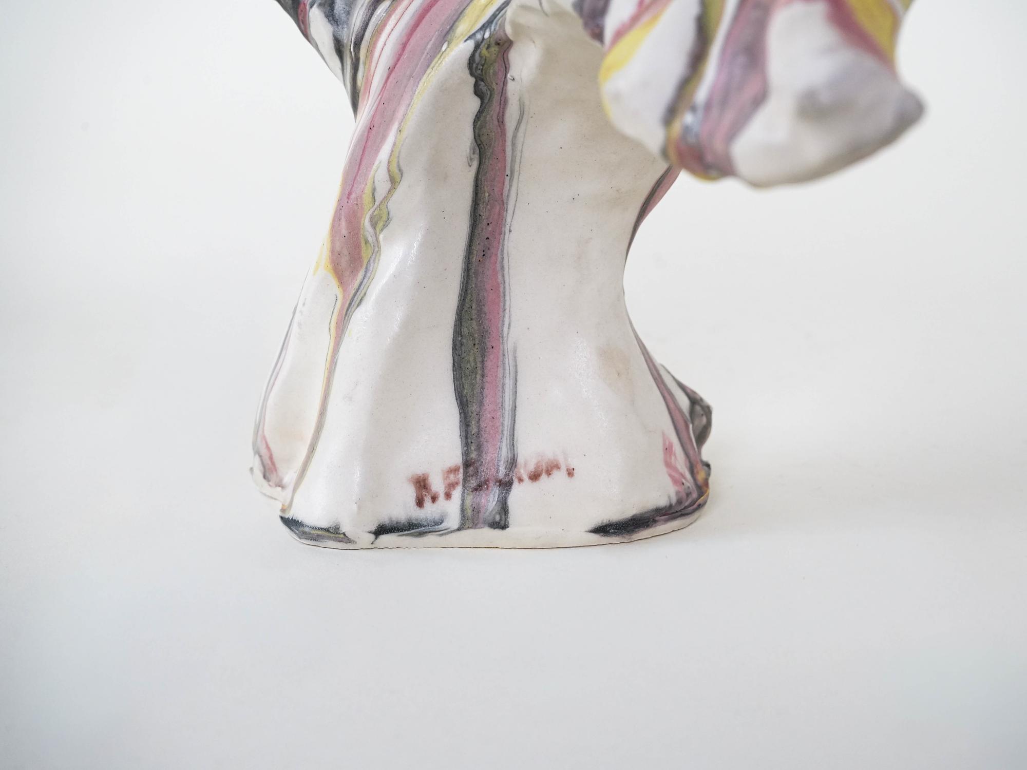 Ceramic bird sculpture Multi-colored 1970s 8