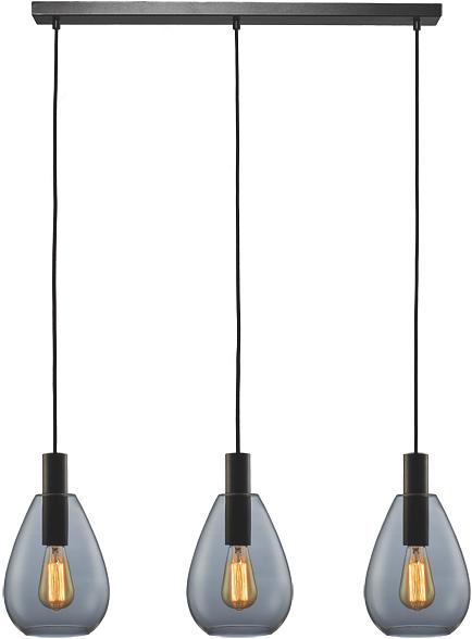 Lampada a sospensione vetro fumé grigio 0