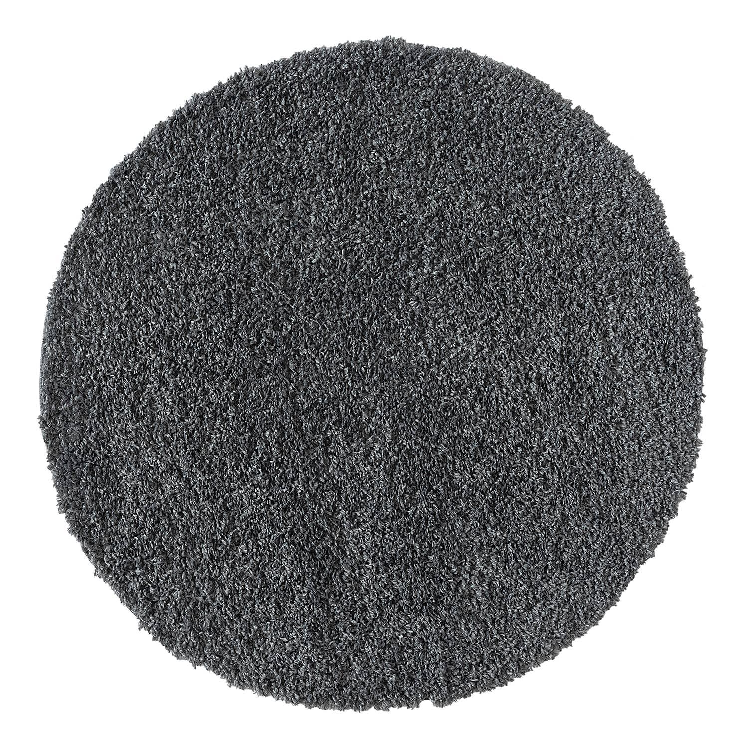 My Shaggy Hochflorteppich Jute Dunkelgrau Ø 120cm 2