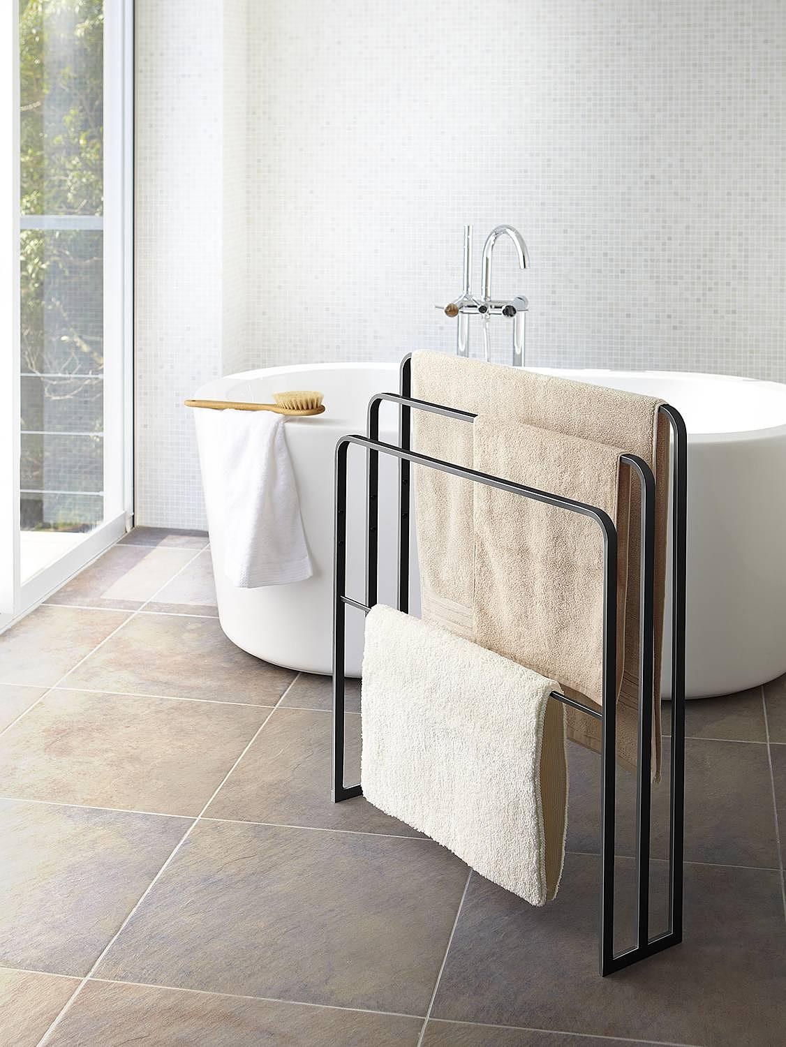 Tower Handtuchhalter Stahl Schwarz 2