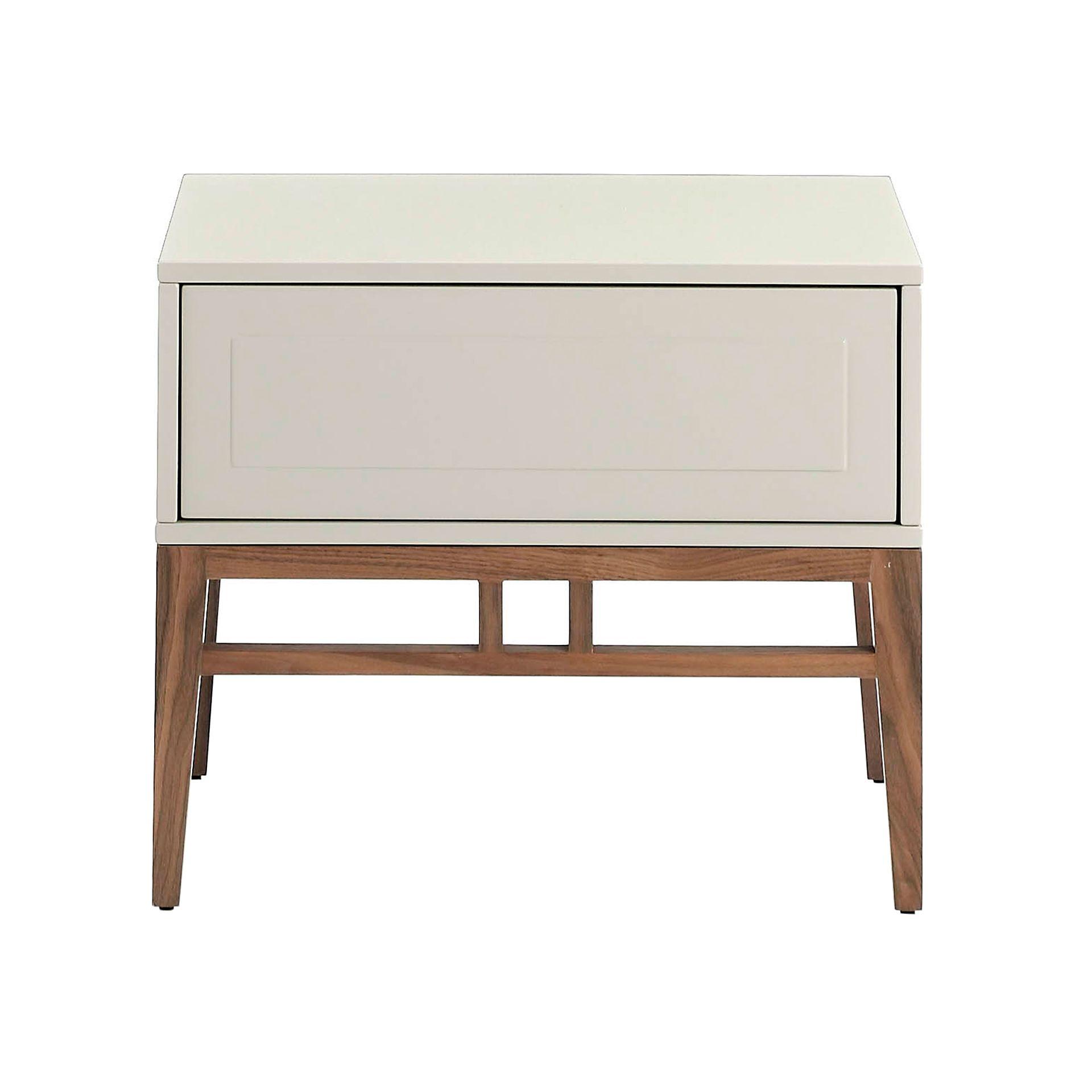 Nachttisch Walnussfurnier Creme 4