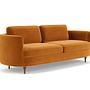 Elinor Sofa 3-Sitzer Velour Matt Amber 2