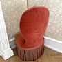 Vintage Sessel Samt Pink 1