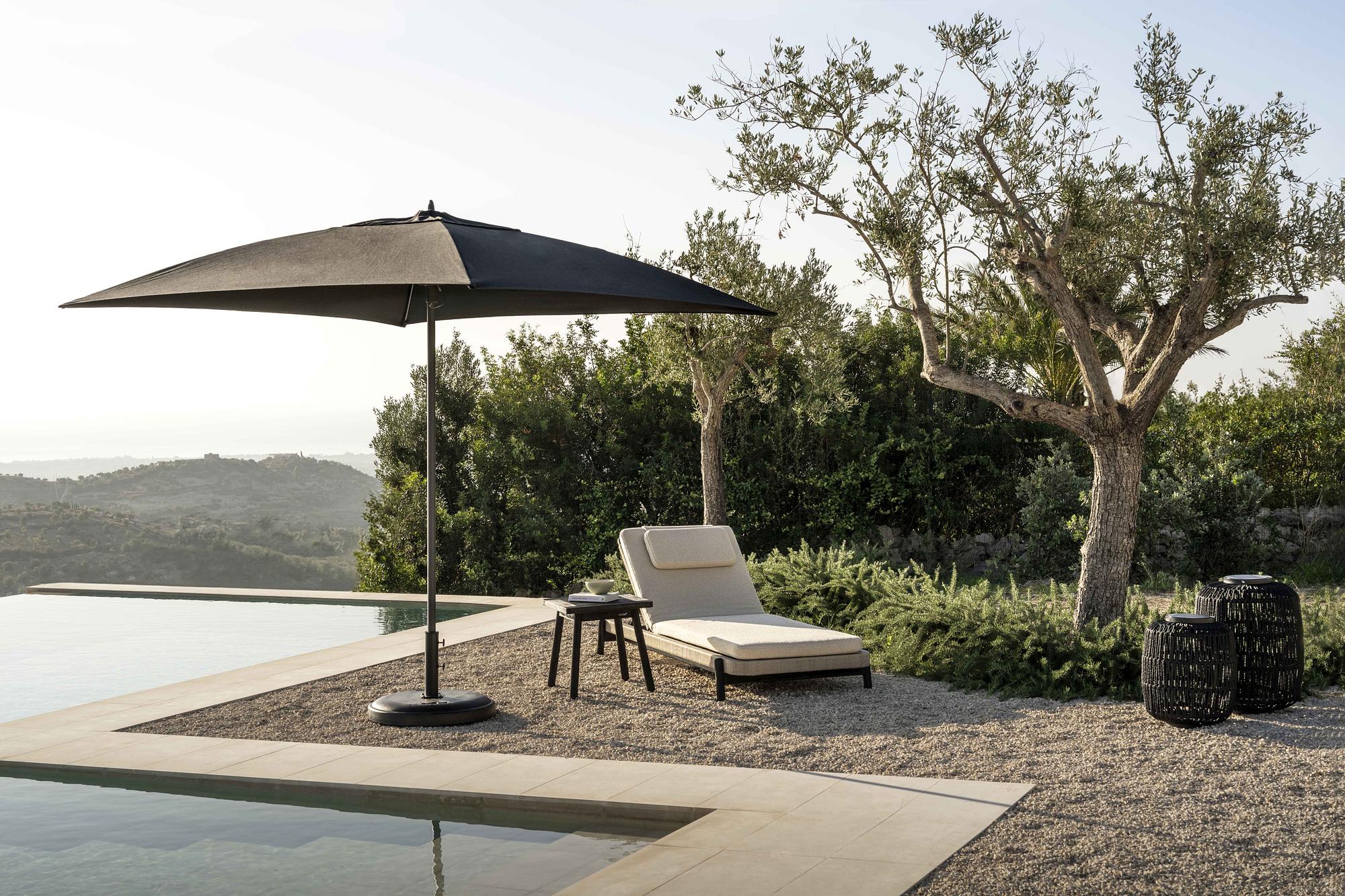 NERO Sonnenliege Aluminium Schwarz Polster O Corsica 3