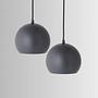 Ball pendant lamp dark grey Ø18cm 1