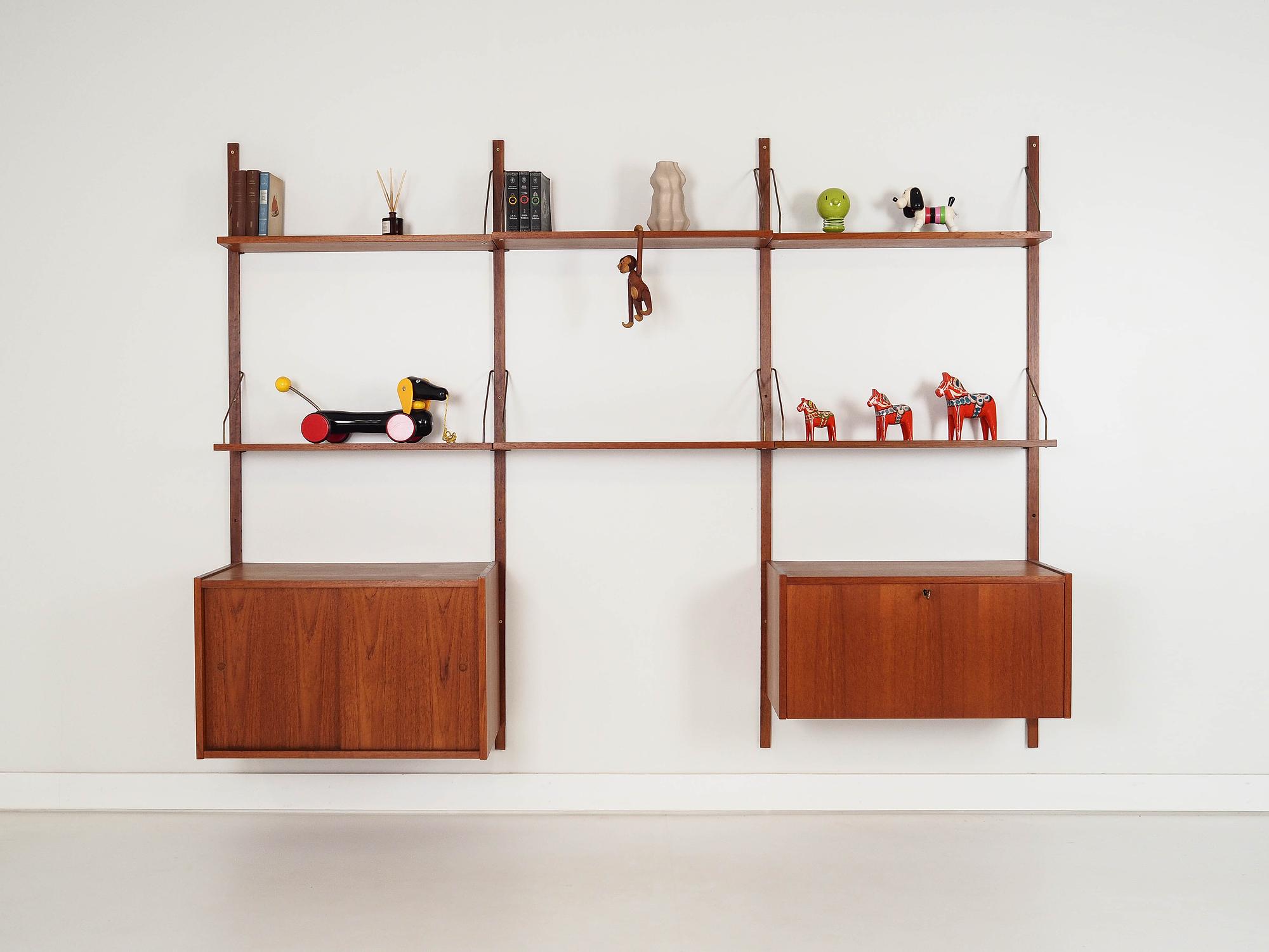 Teak shelf Brown 1960s 1