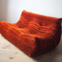 Togo Sofa 2-Sitzer Cord Bernsteinorange 1