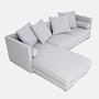 Malmo corner sofa 3-seater dove grey 4