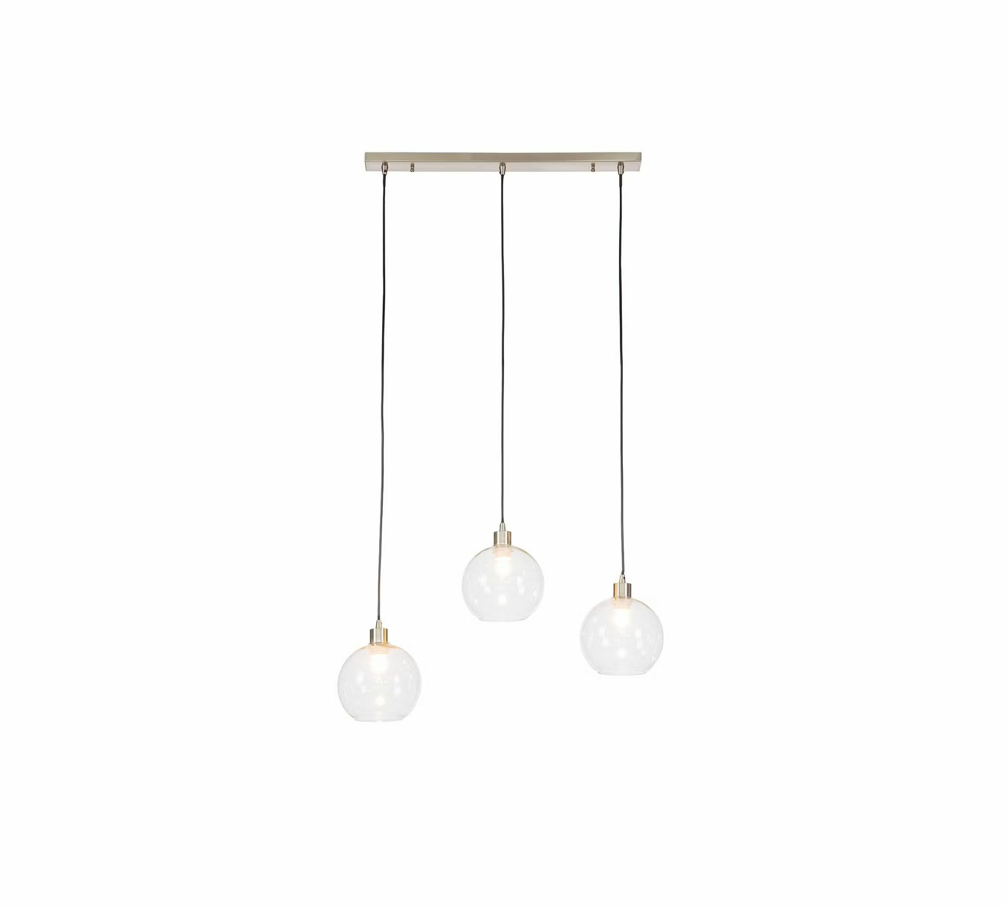 Pendant lamp Elven Glass / Iron 3-bulb 6