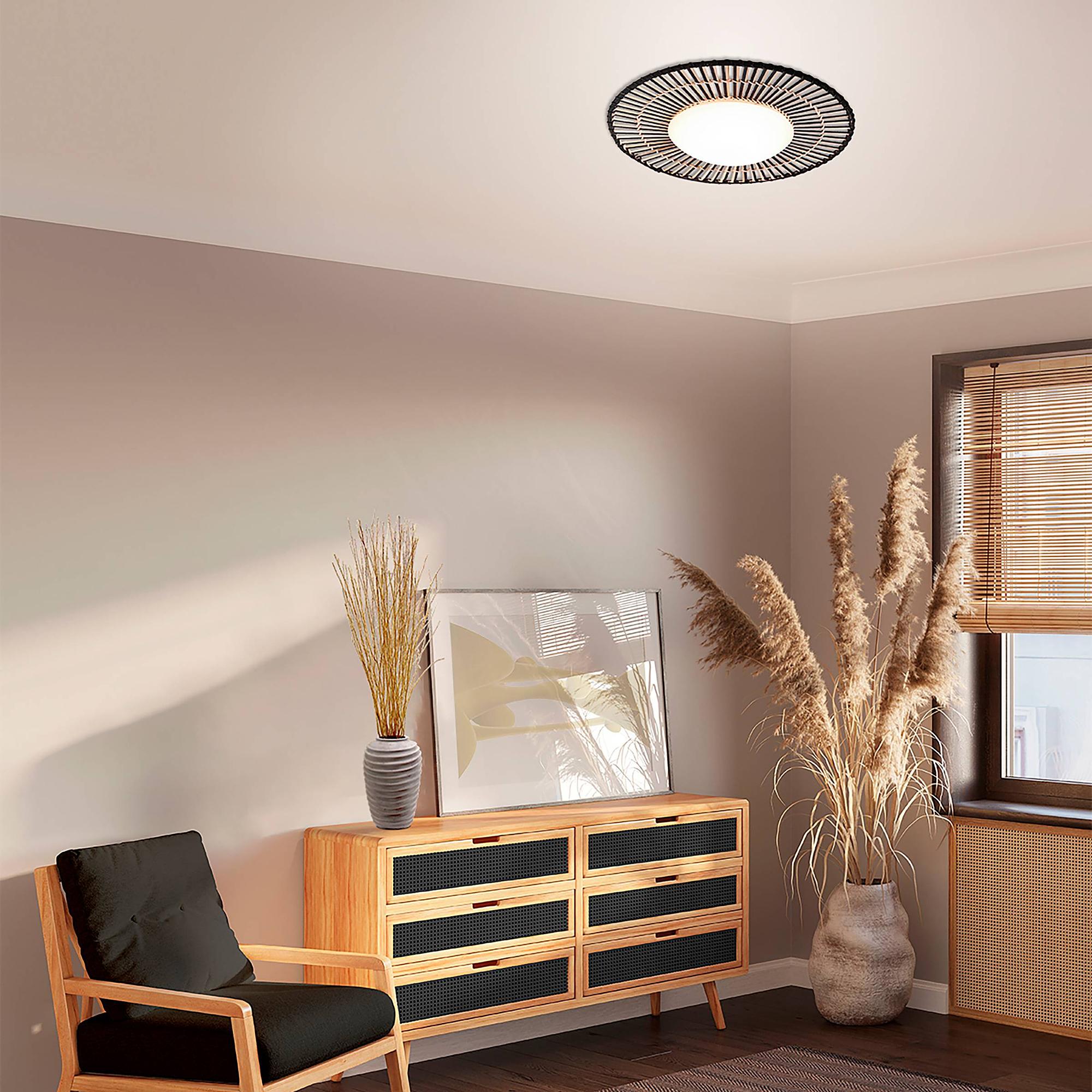 Aura Ceiling Light Acrylic Glass Black 50cm 2