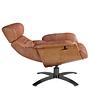 Reclining swivel armchair in brown leather 5083 6