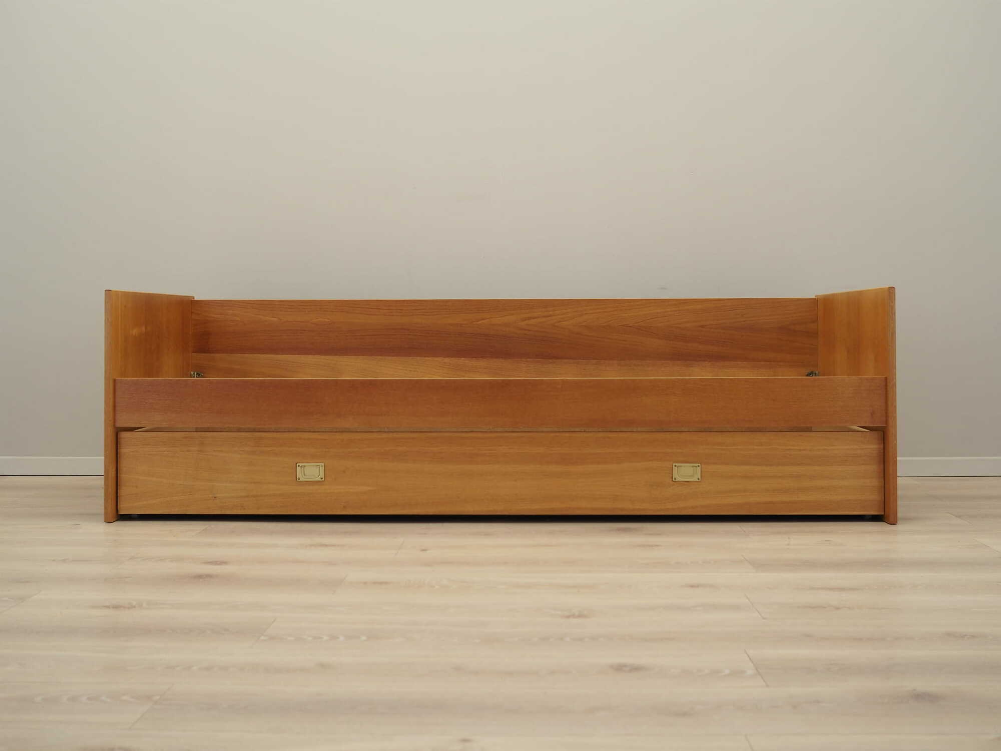 Vintage Bett Holz Braun 1970er Jahre  4