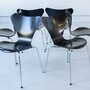 6x Vintage Arne Jacobsen Serie 7 Stuhl Holz Stahl Schwarz 7