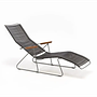 CLICK Sunlounger Liegestuhl Bambusarmlehnen Pflaume 10810 1