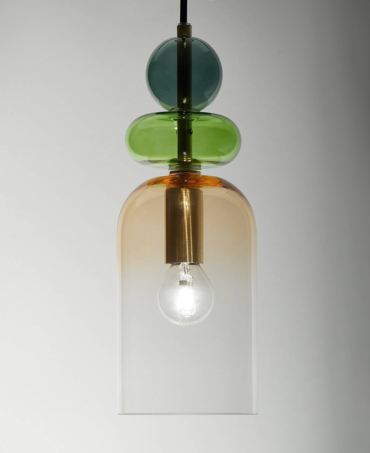 1-Light Pendant Lamp Murano Type C Aluminum 0