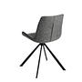 Dining chair textile dark grey 6