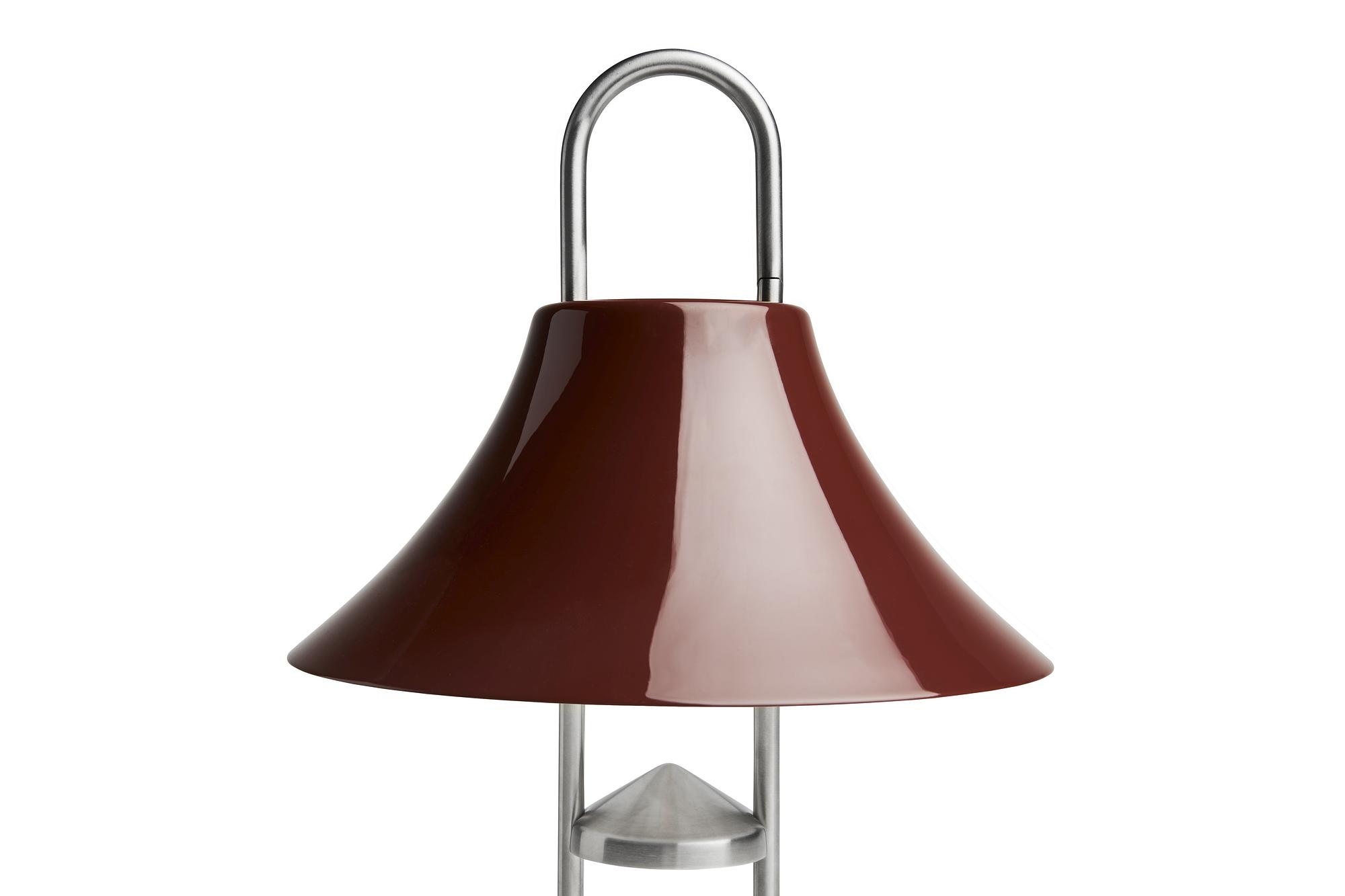 Mousqueton LED Akkuleuchte Polierter Stahl Rot 1
