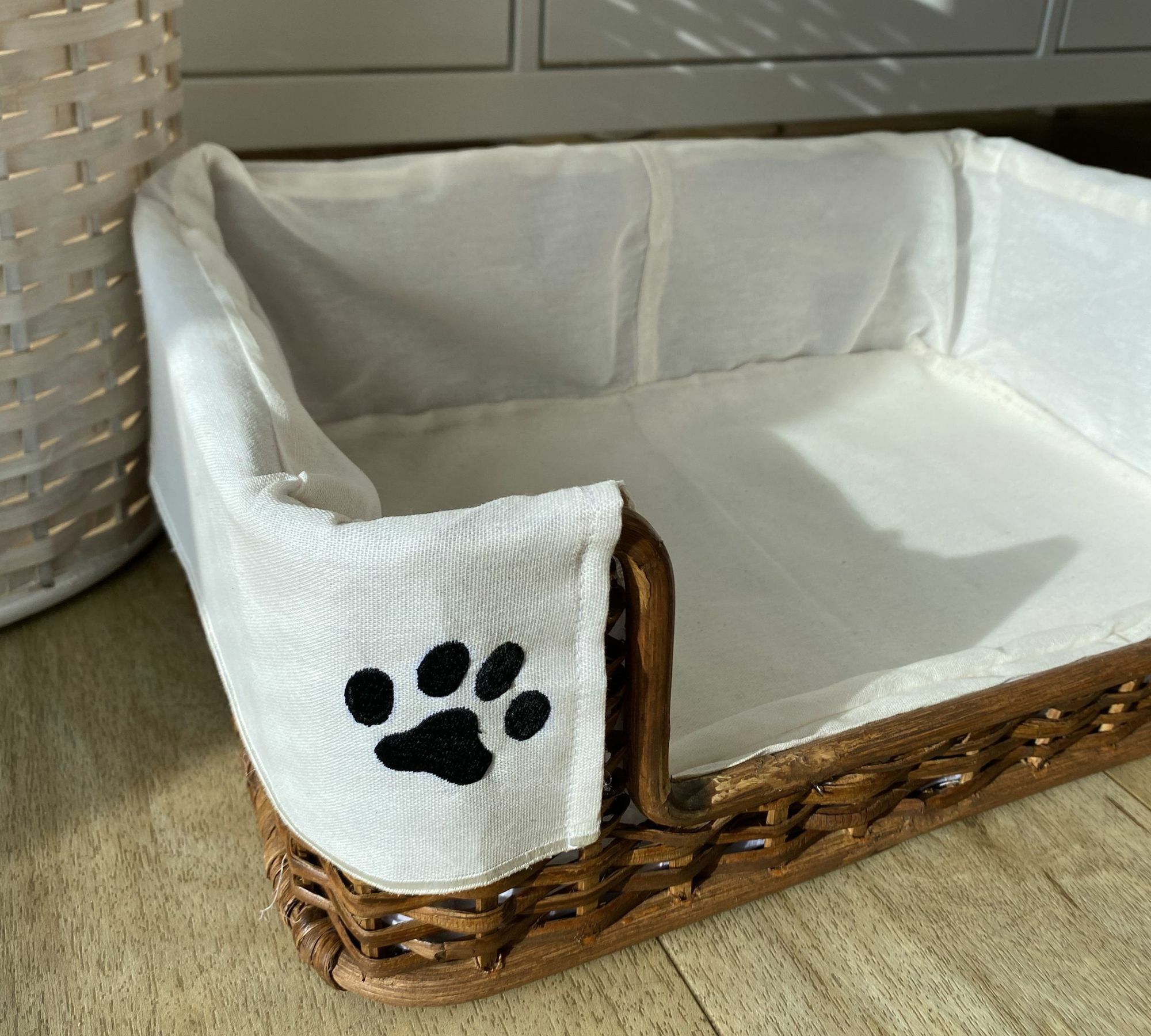 Hundebett Klein Rattan Braun 2