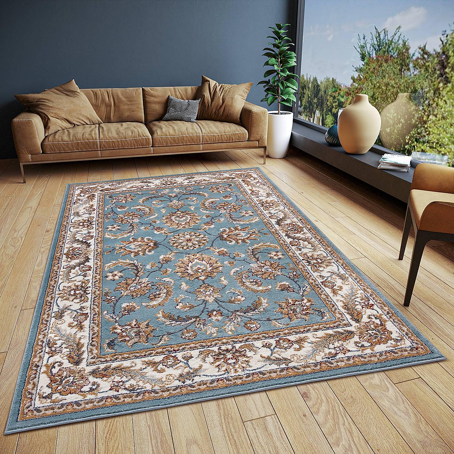 Reni Orientteppich Himmelblau 80 x 120 cm 0