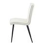 Upholstered chair CIRIANO set of 2 Chenille Iron Beige Black 4