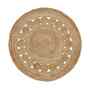 Teppich Hanf Beige 110 cm 0