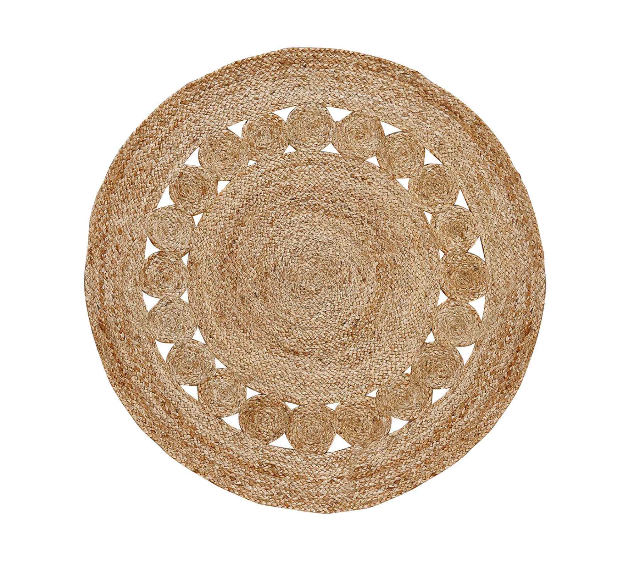 Teppich Hanf Beige 110 cm 0