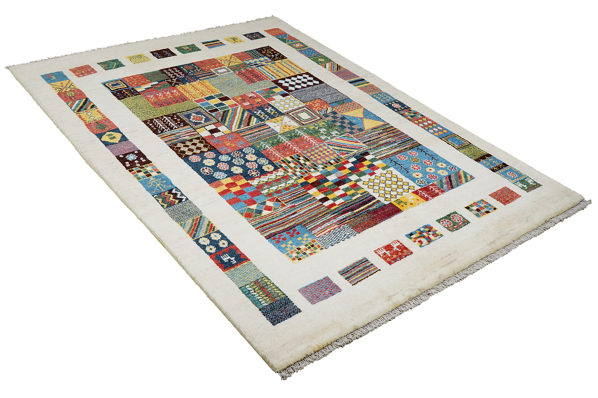 Tappeto Gabbeh Rizbaf Lana Multicolore 2