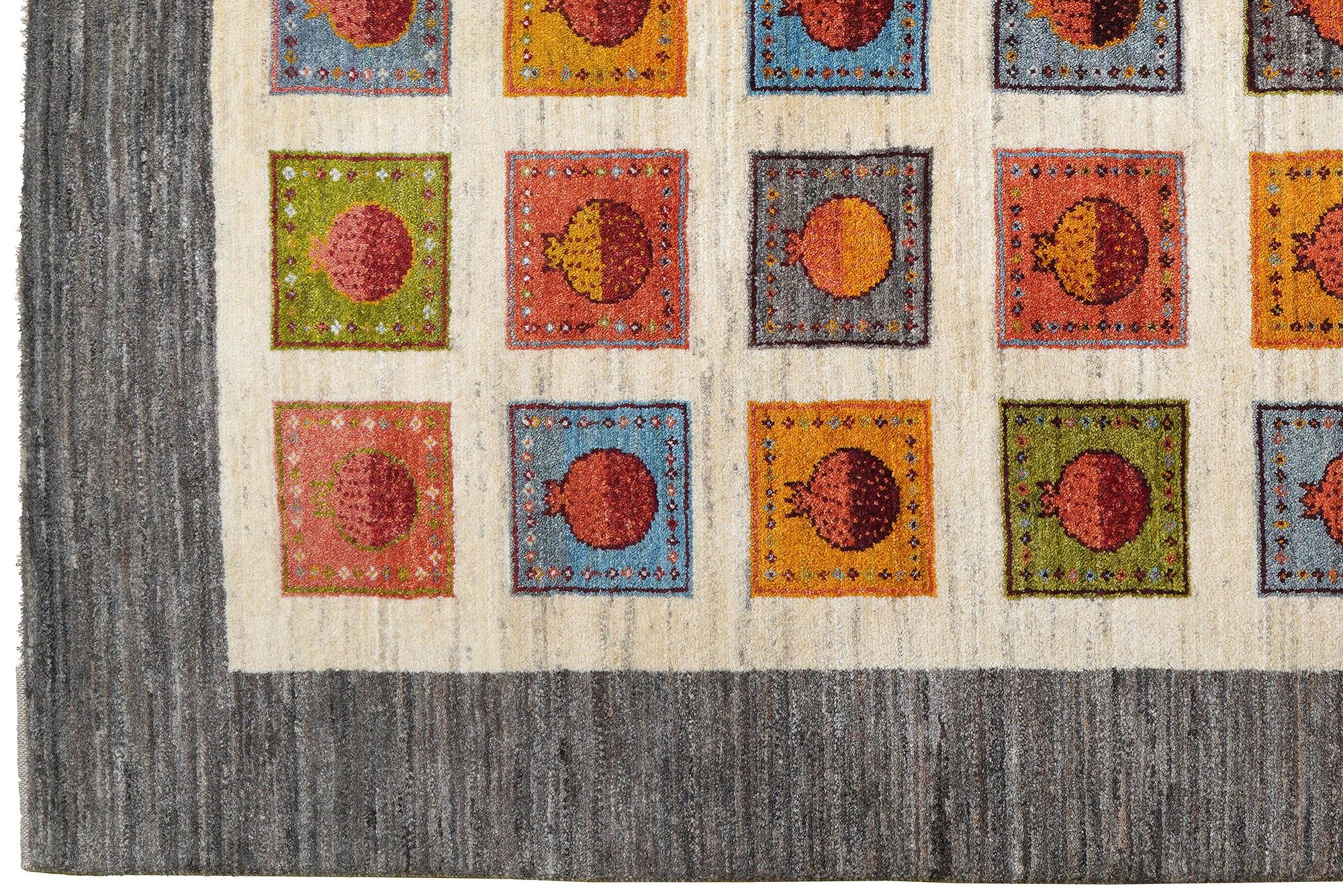 Tappeto Gabbeh Rizbaf lana beige 1