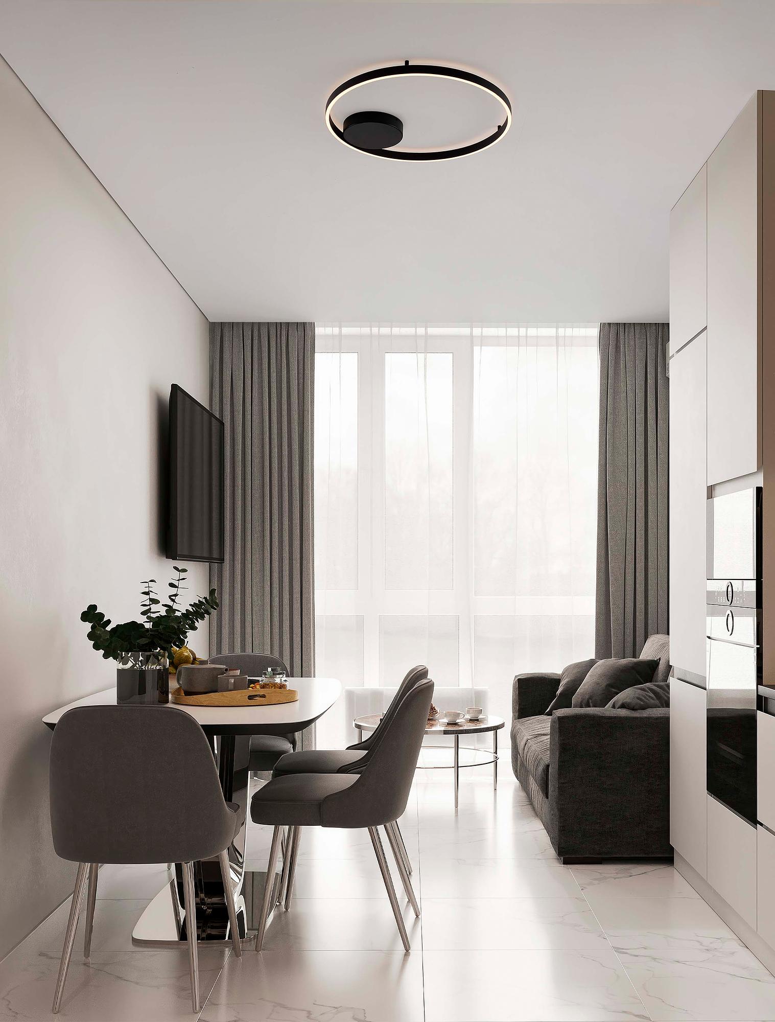 Hedra Deckenleuchte Aluminium Schwarz Ø60cm 2