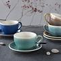 4x Caldera Cappuccino Cups Stoneware Multicolored 3