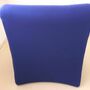 Ess Sessel mit Rollen Baumwolle Holz Blau 6