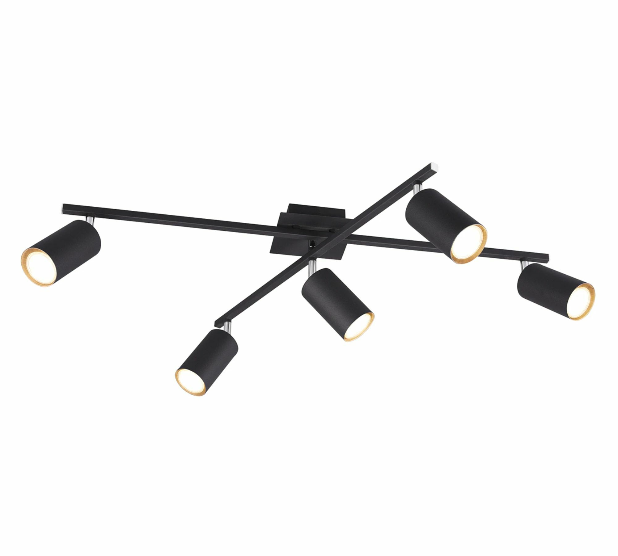 Ceiling light 5-flame Metal Black 1