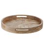 Tablett MANGO DAYS Mangoholz Braun Durchmesser: 40 cm 4