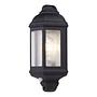 Flush wall light clear glass aluminum black 0