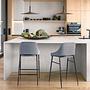 Bar stool Textile Grey 2
