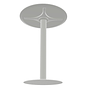 Dual Beistelltisch Aluminium Weiß Ø 70cm 2