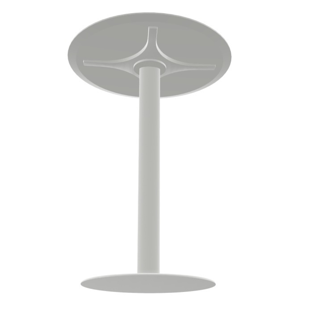 Dual Beistelltisch Aluminium Weiß Ø 70cm 2