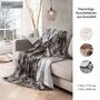Couchdecke aus Fellimitat Grau 1