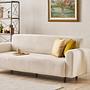 Noya Sofa 3-Sitzer Chenille Creme 1