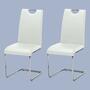 Cantilever Pasala Faux Leather White Set of 2 0