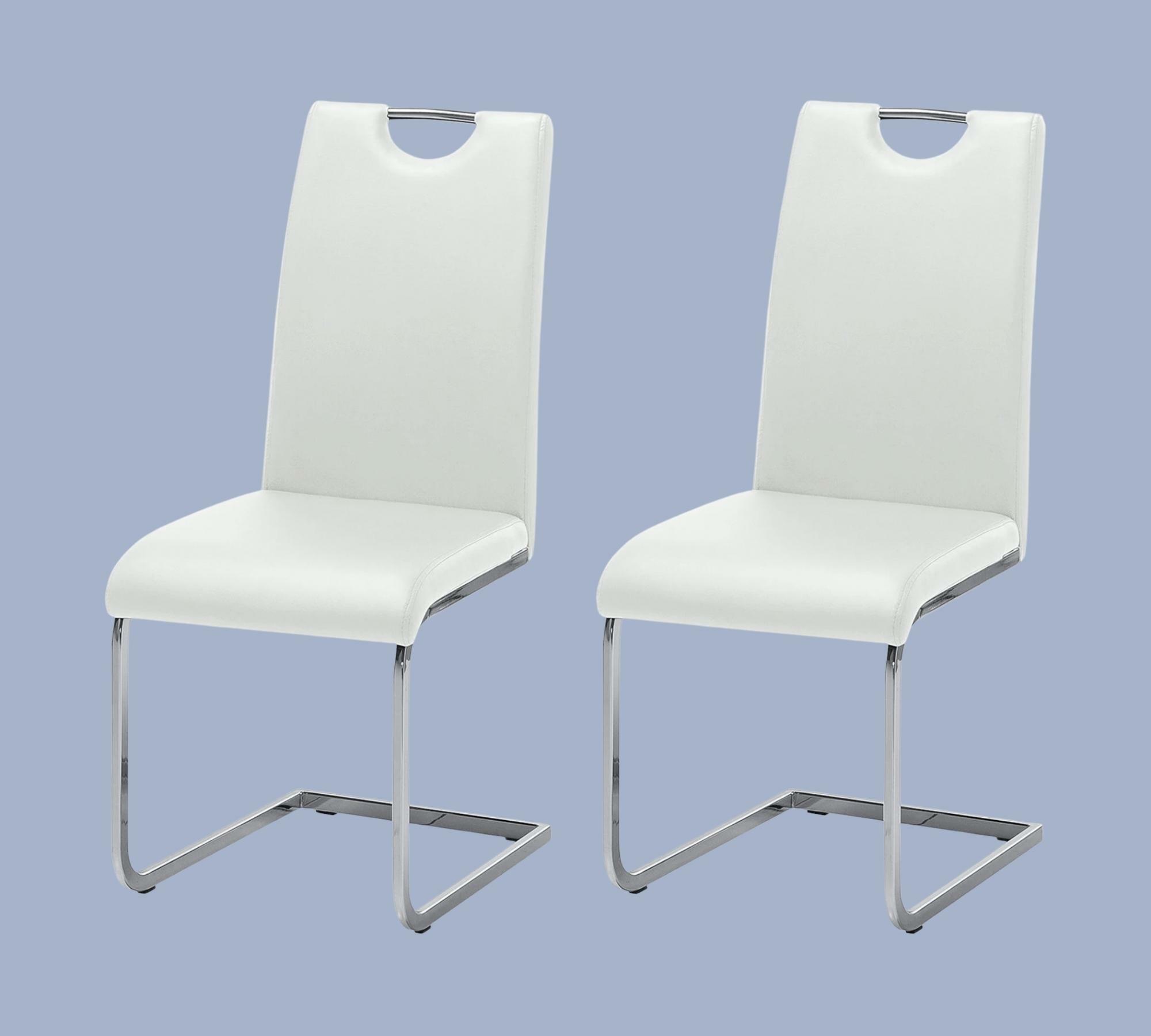 Cantilever Pasala Faux Leather White Set of 2 0