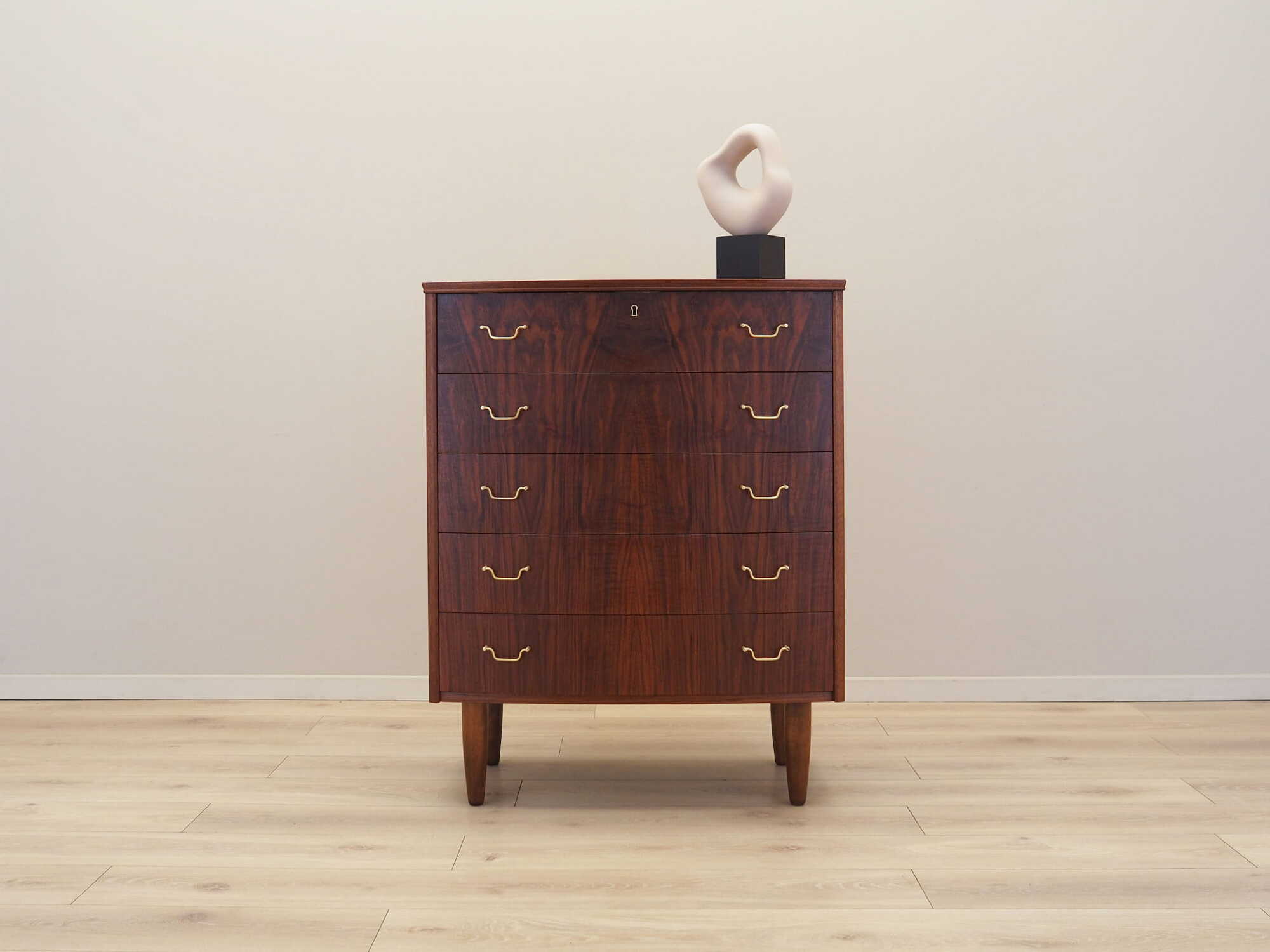 Vintage chest of drawers walnut wood brown 1970s 1