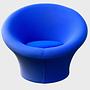Mushroom Sessel von Pierre Paulin Wolle Blau 0