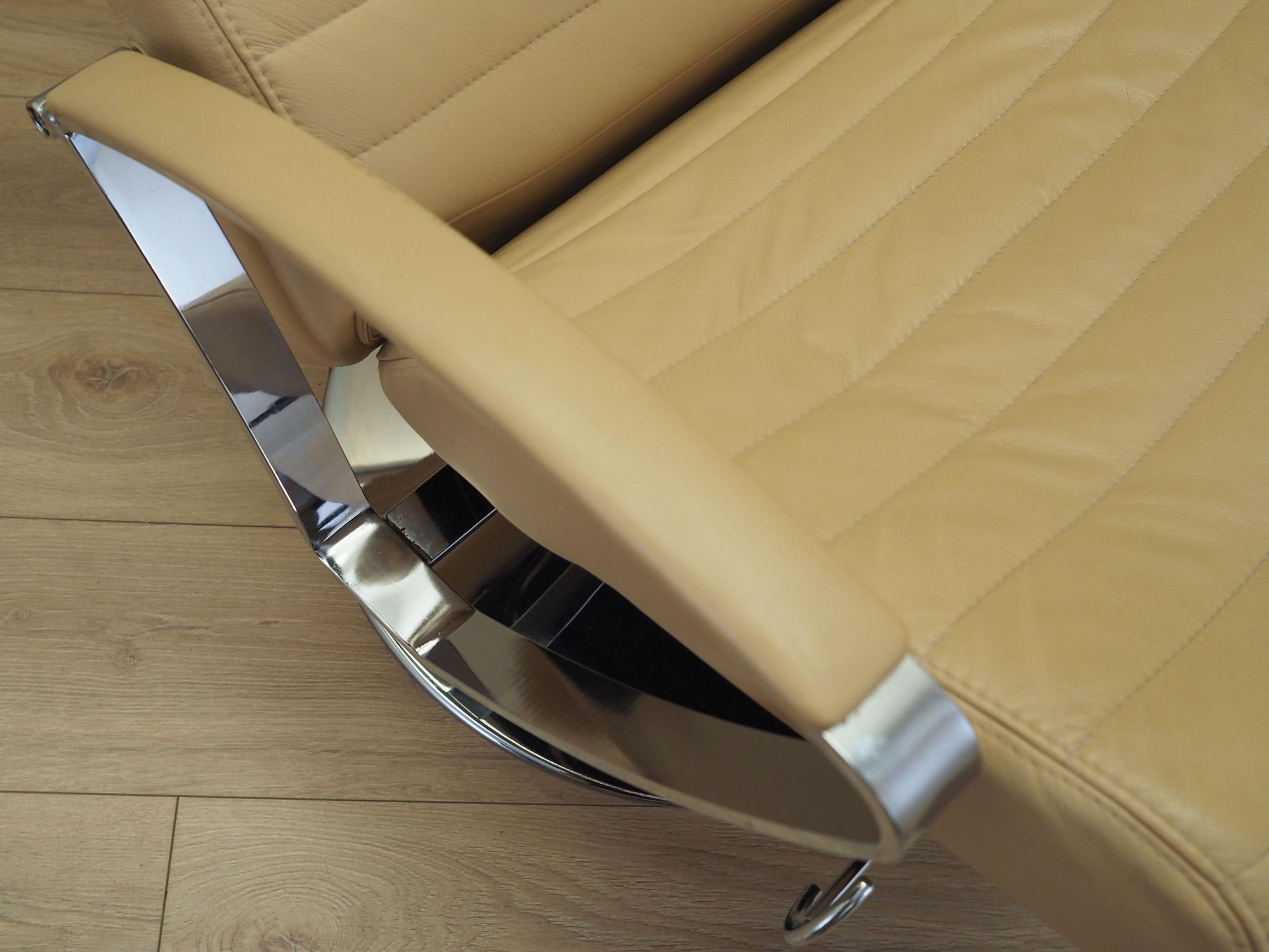 Armchair Leather Light Brown 1970s 12