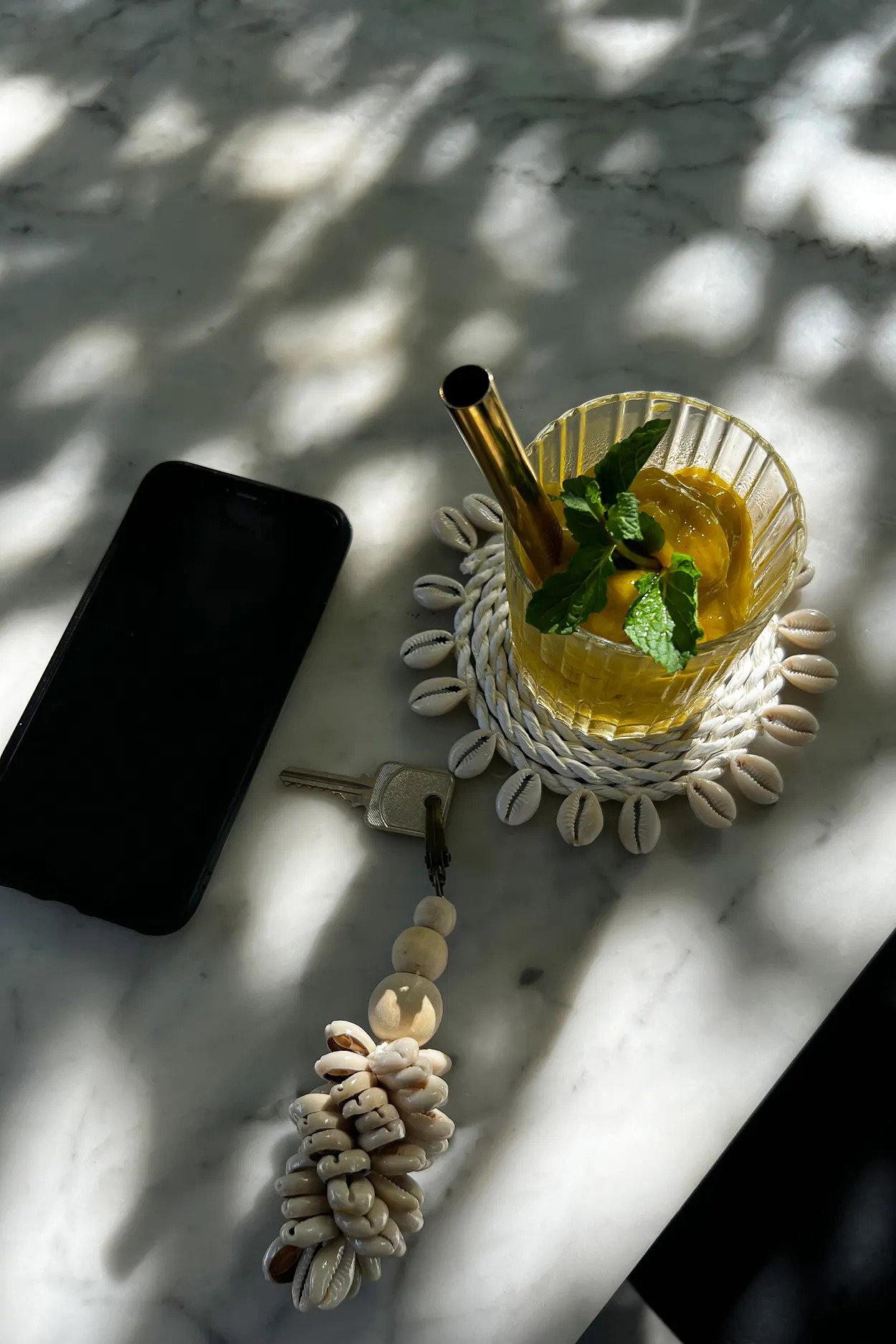 Shell Untersetzer Seegras Creme 4