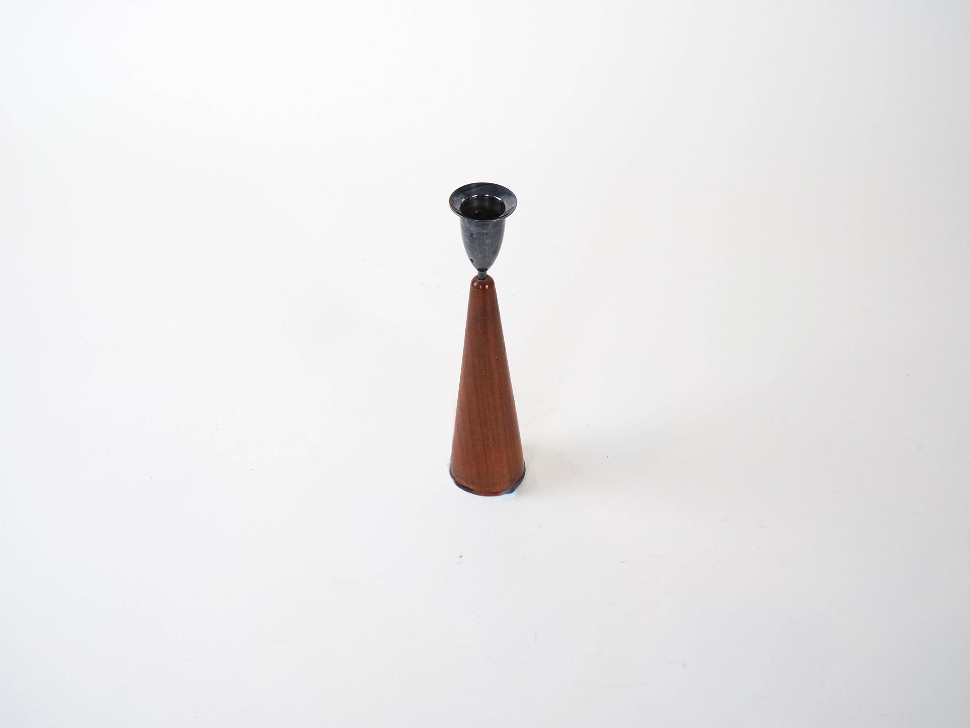 Teak Candlestick 1960s 3