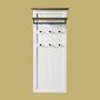 Wandgarderobe Massivholz Weiß 2