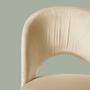 Polsterstuhl Samt Creme 4