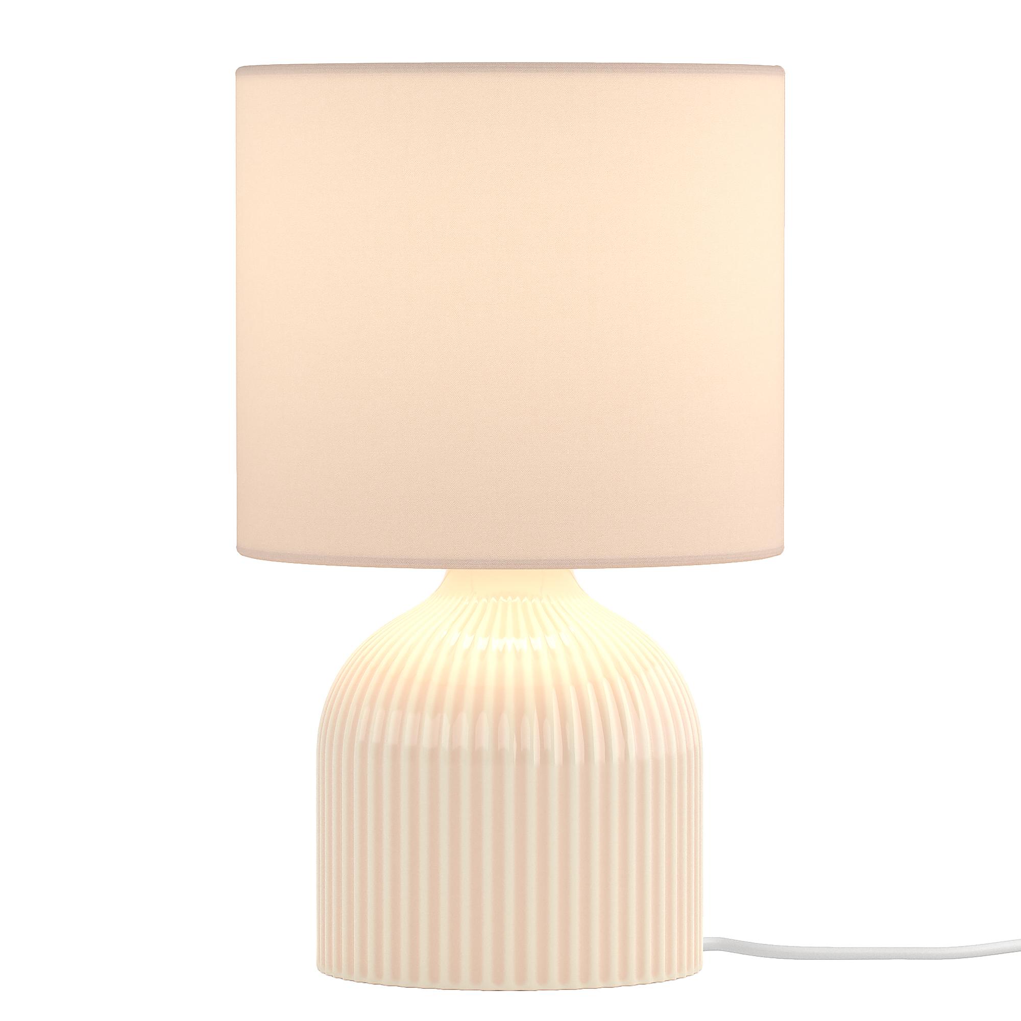 1-Flammig Uvaro Tischleuchte Frottee Keramik Rosa 0